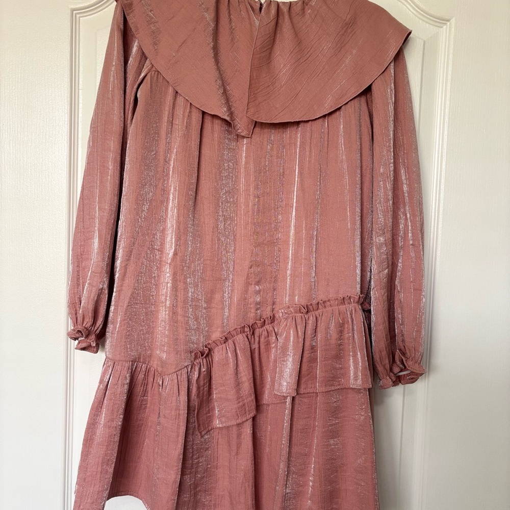 Zara Dusty Pink Pleated Fabric